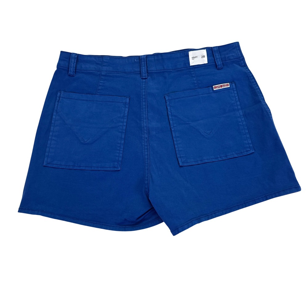 HUDSON Utility Short Royal Blue High Rise Cotton Twill Size 28 - Picture 5 of 5